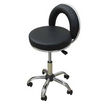 Beautician Chair With Backrest - Black image 0